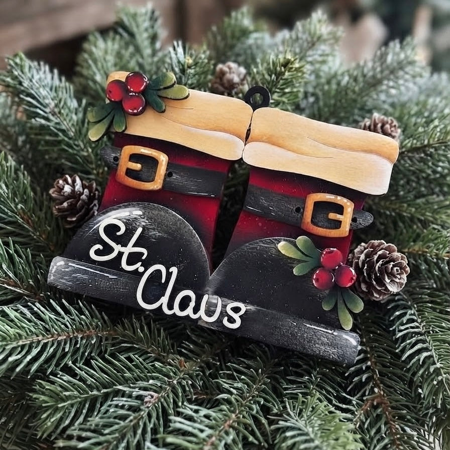 Ornament santa claus Out of the Wood