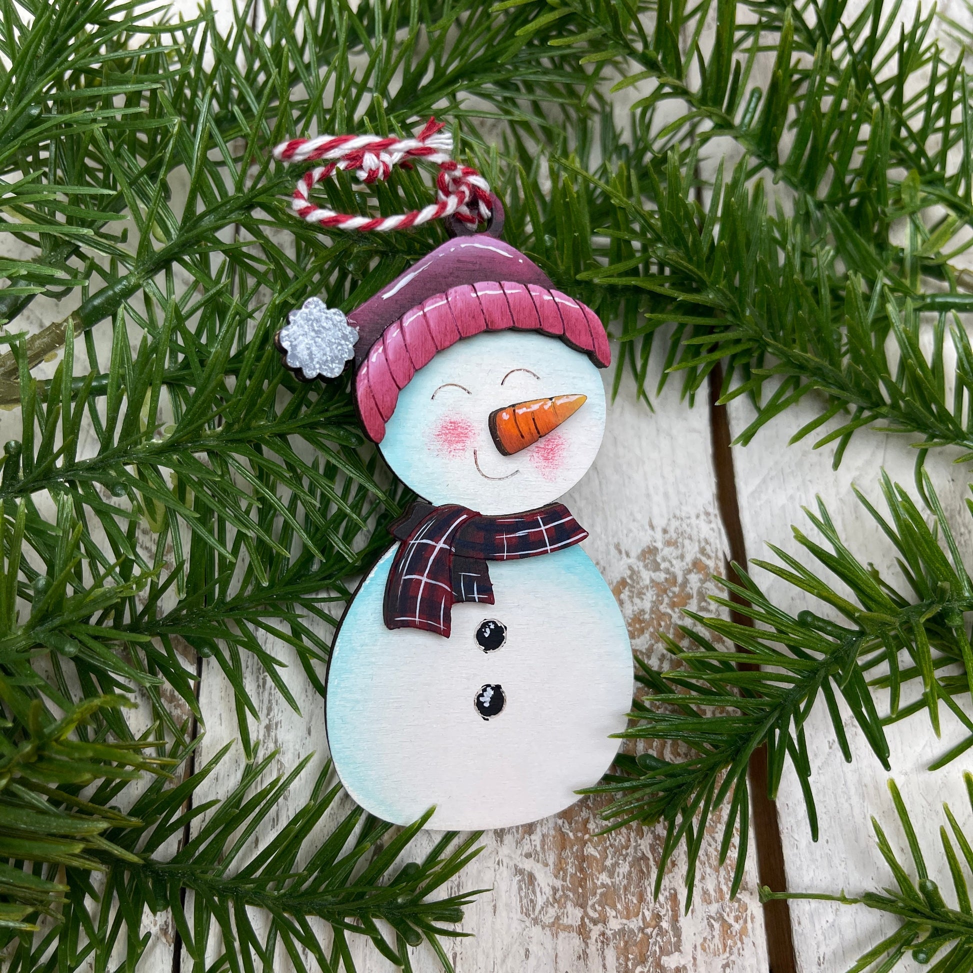 Ornament Snowman natalizi 2 Out of the Wood