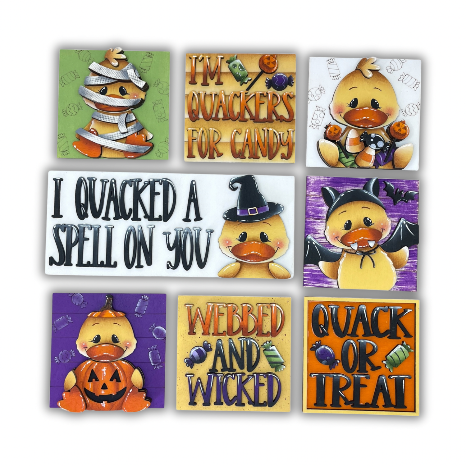 Set papere Halloween inserti quadrati grandi 10x10 Out of the Wood