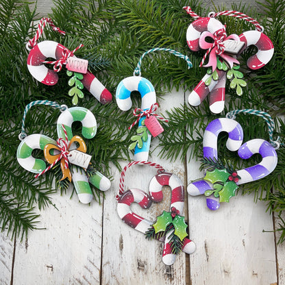 Kit candy cane ornament Out of the Wood