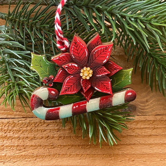 Stella di Natale con candy cane ornament Out of the Wood