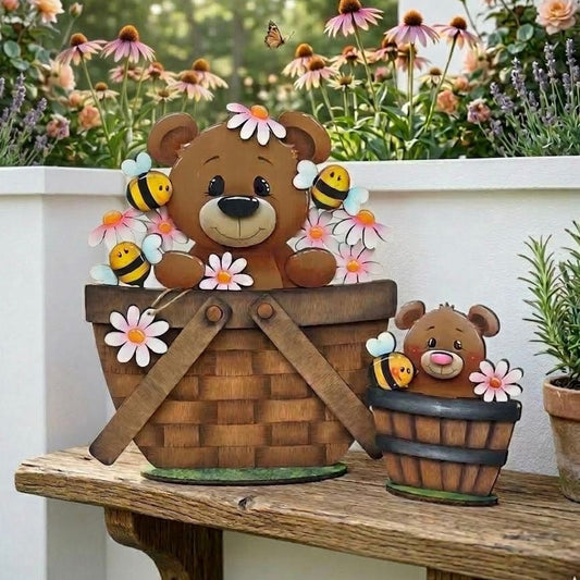 Pannello intercambiabile con orso tra le margherite Out of the Wood