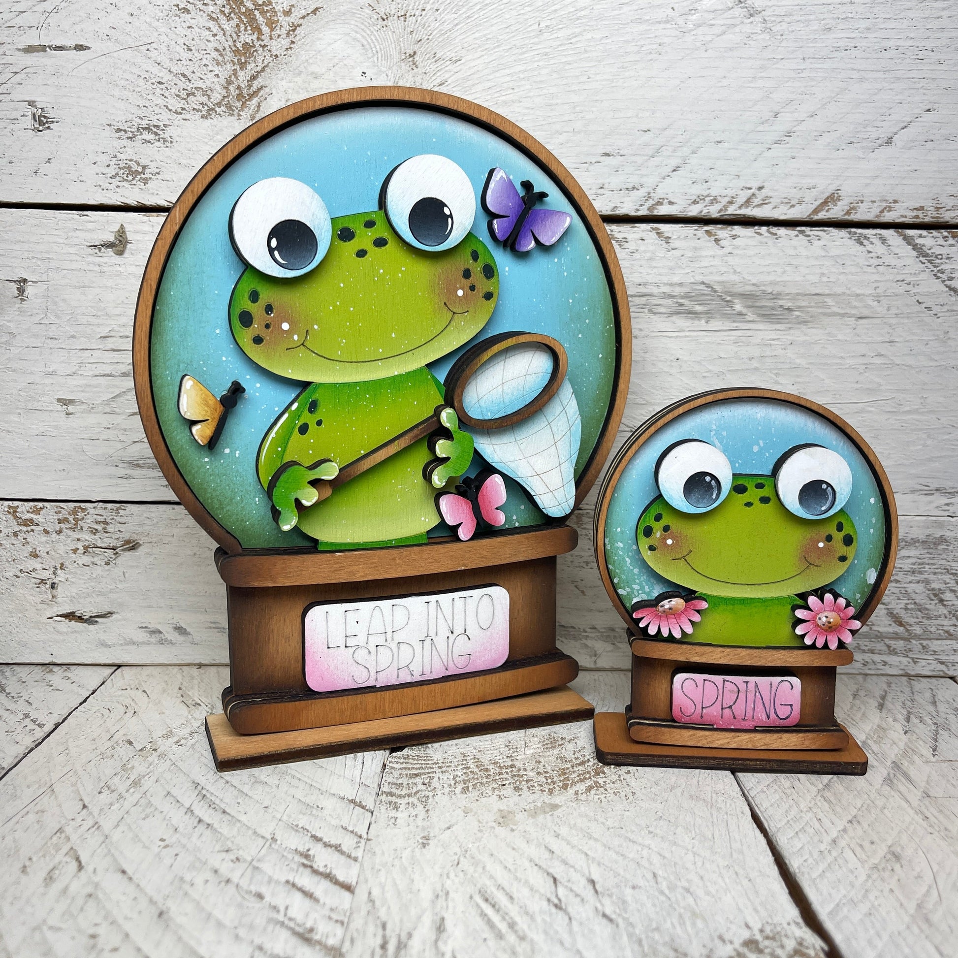 Sagoma rana primavera per Snow globe intercambiabile Out of the Wood