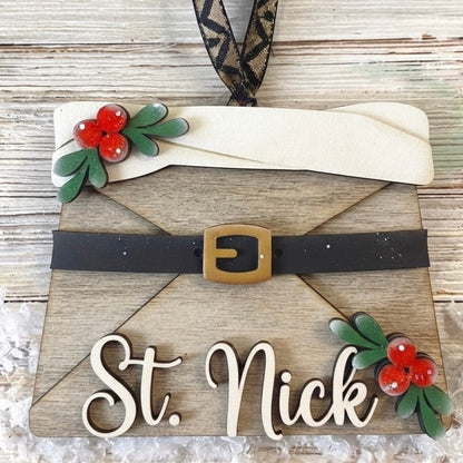 Ornament santa claus Out of the Wood