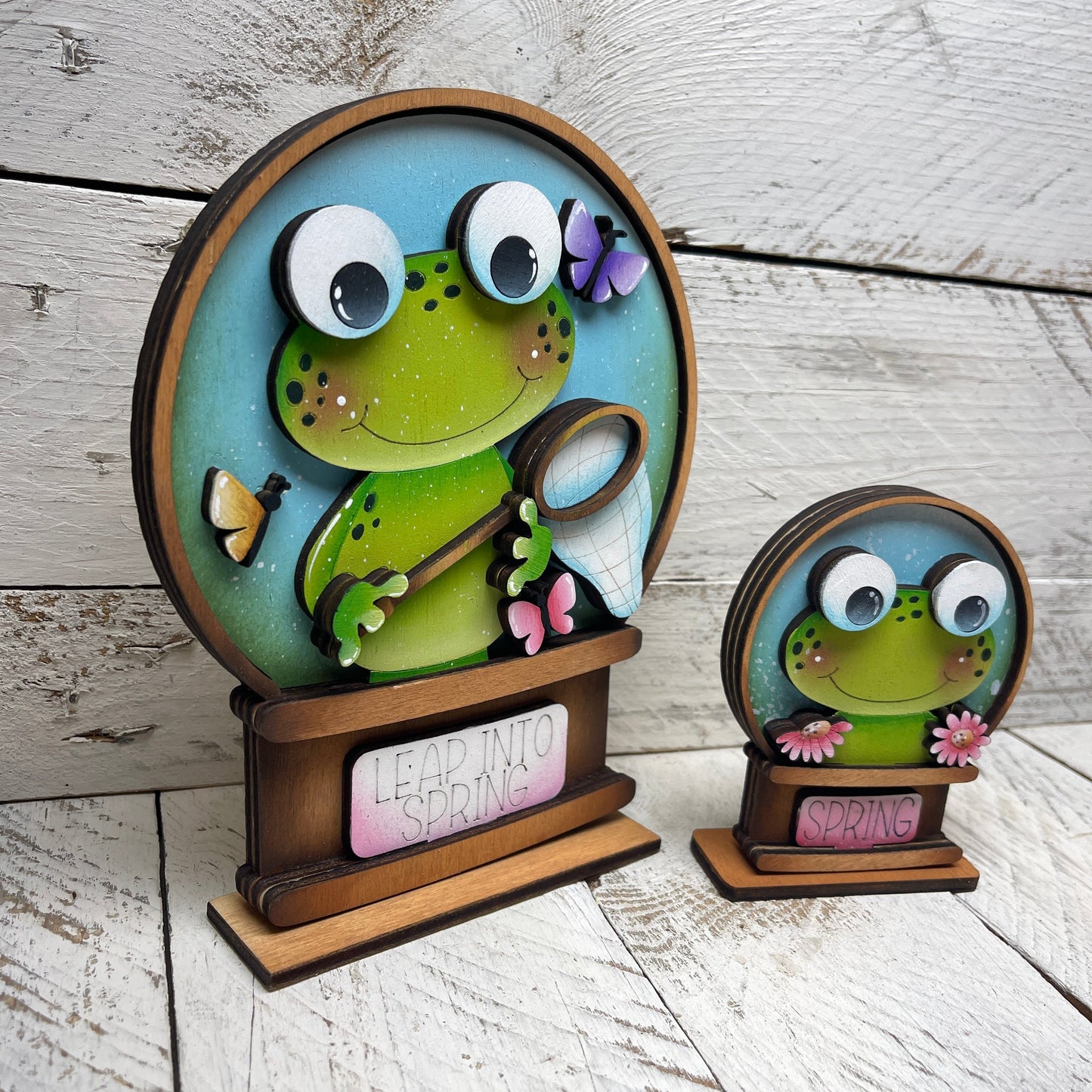 Sagoma rana primavera per Snow globe intercambiabile Out of the Wood