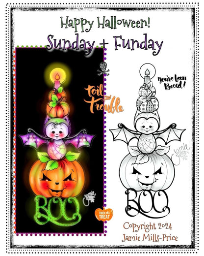 Boo Happy halloween  JAMIE MILLS DESIGN FROM SUNDAY-FUNDAY Out of the Wood