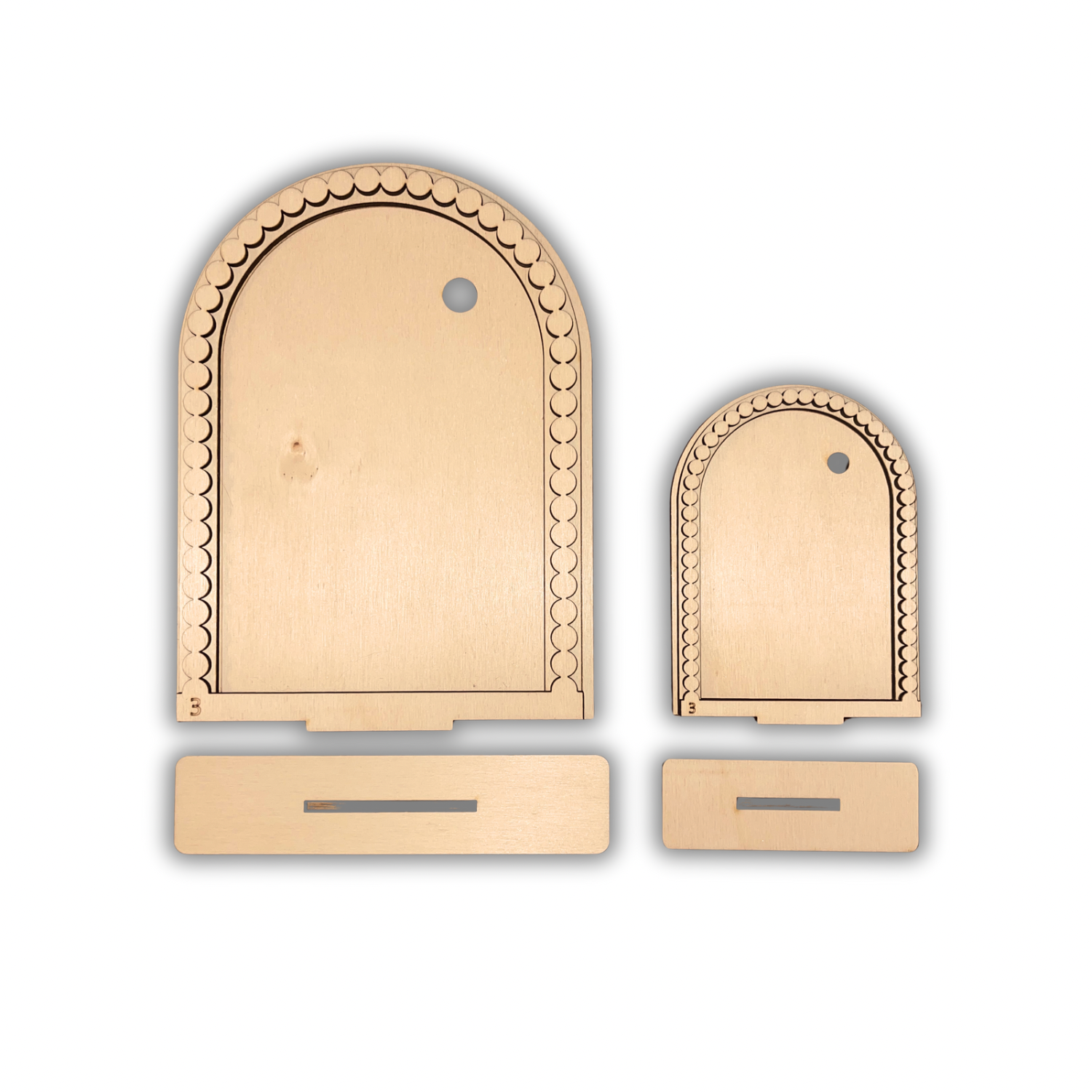 Cornice stondata a pallini Out of the Wood