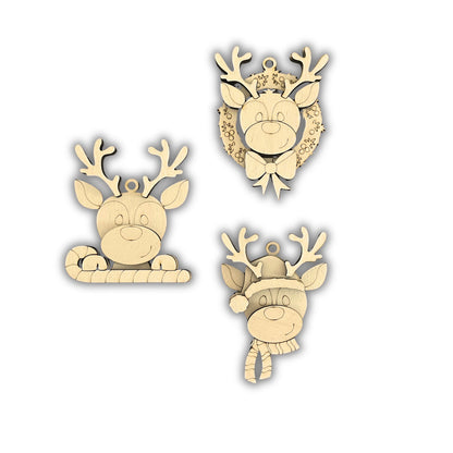 Set renne natalizie ornament Out of the Wood