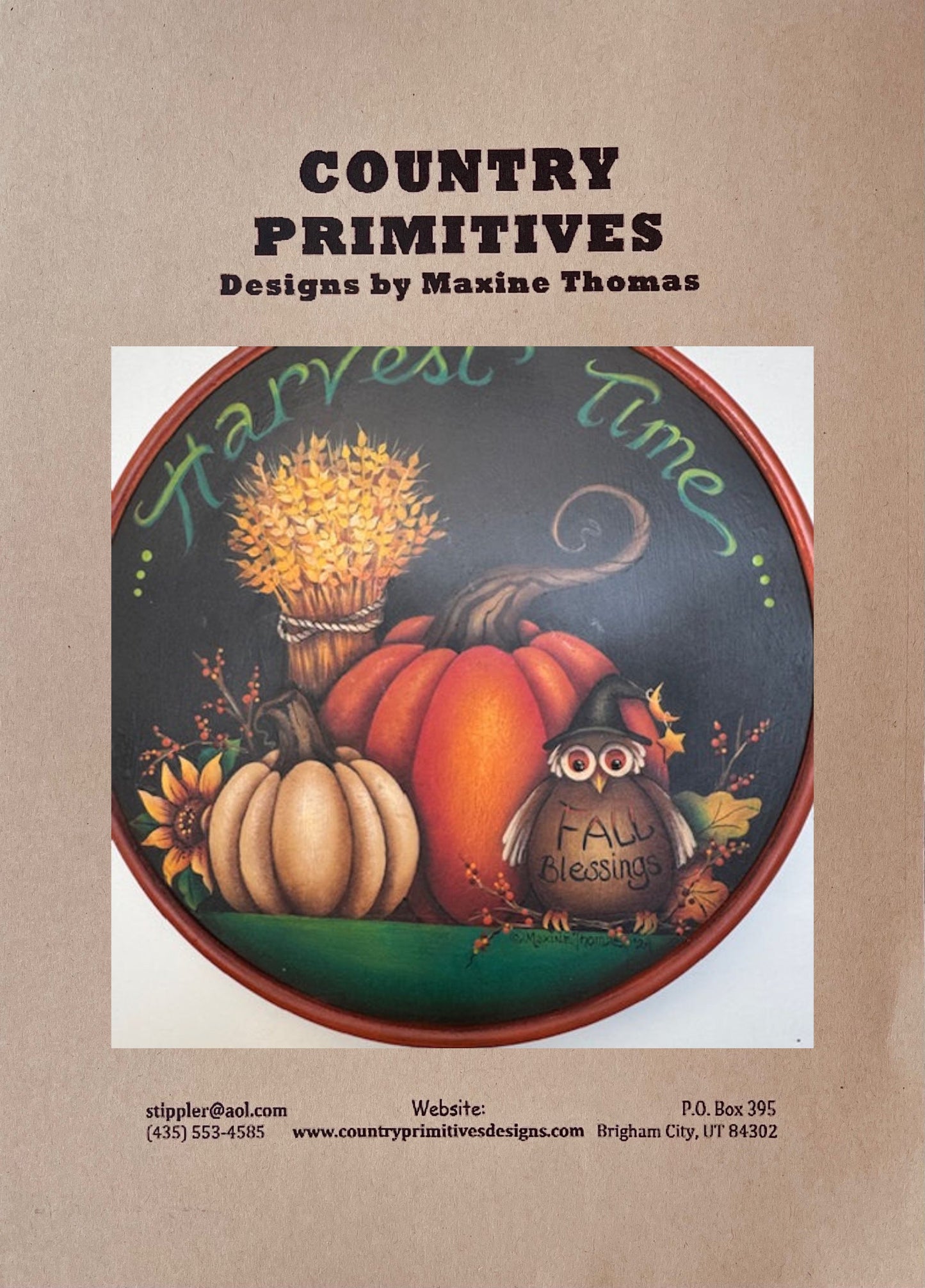 CARTAMODELLO  -pattern - “Harvest Time ” by Maxine Thomas Out of the Wood