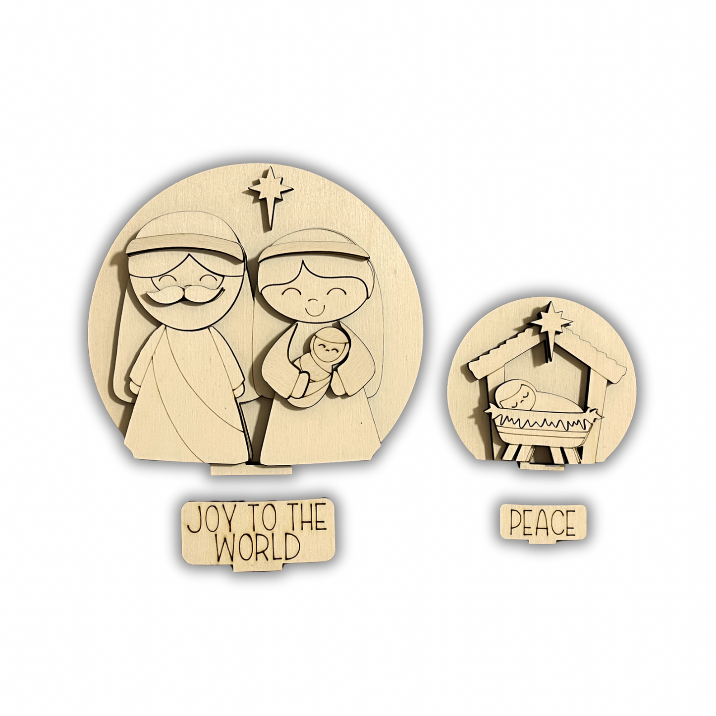 (Copia) Sagoma nativita per Snow globe intercambiabile Out of the Wood