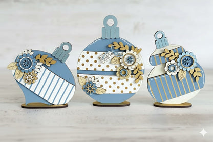 (Copia) Kit Christmas ball flower ornament Out of the Wood