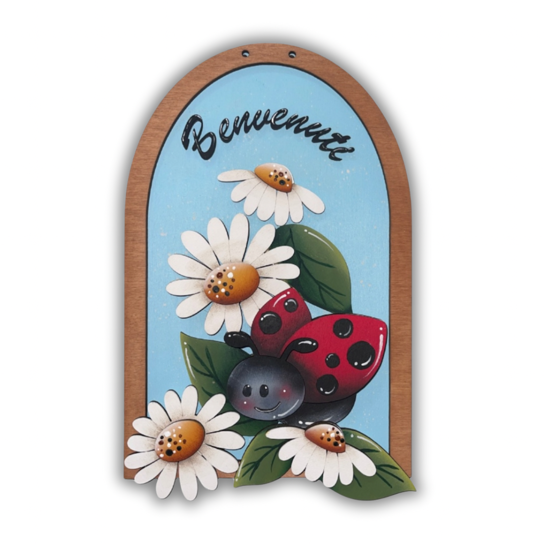 Targa coccinella Benvenuti Out of the Wood