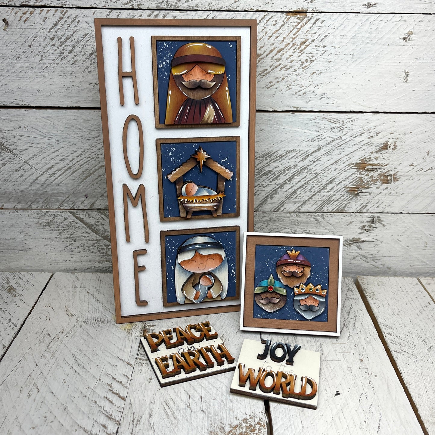 Set nativita inserti quadrati piccoli  6x6 Out of the Wood