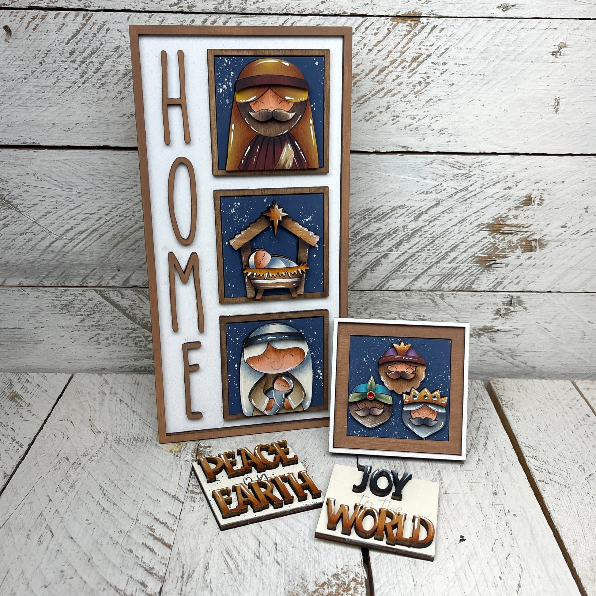 Set nativita inserti quadrati piccoli  6x6 Out of the Wood