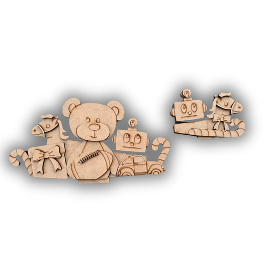 Pannello con giochi di Natale  per cesto intercambiabile Out of the Wood