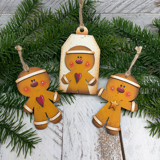 Sweet ginger ornament trio Out of the Wood