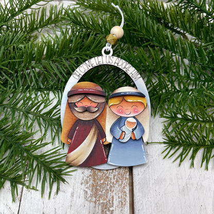 Ornament Nativity Out of the Wood