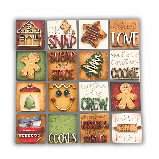 Set ginger inserti quadrati piccoli  6 cmx6cm Out of the Wood