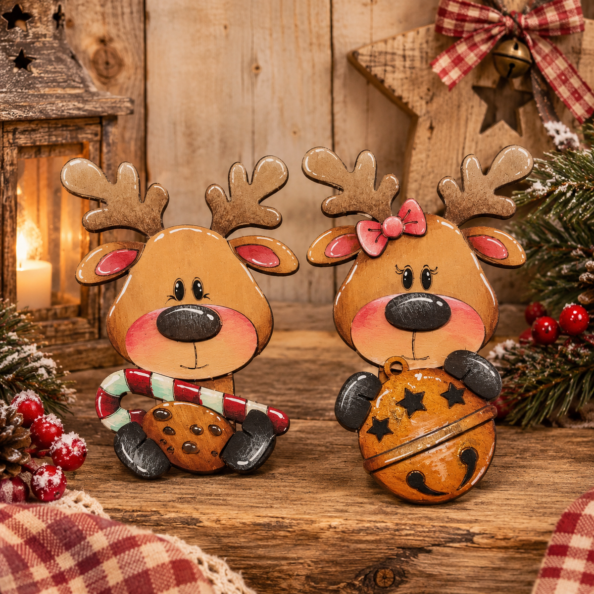 Segnaposto renna candy/jingle Out of the Wood