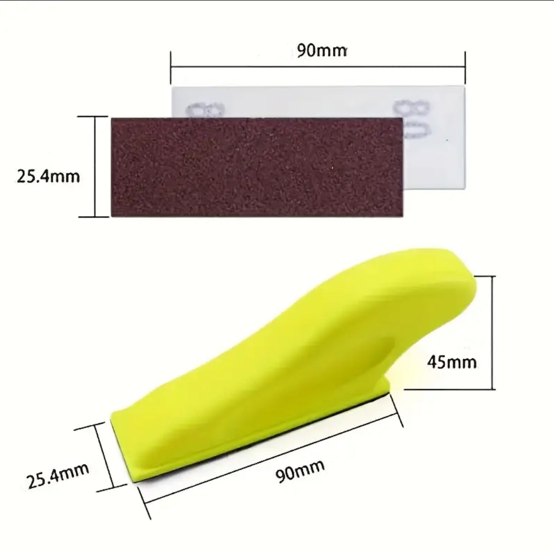 Spatola  in gomma per carteggiare con strisce abrasive a velcro Out of the Wood