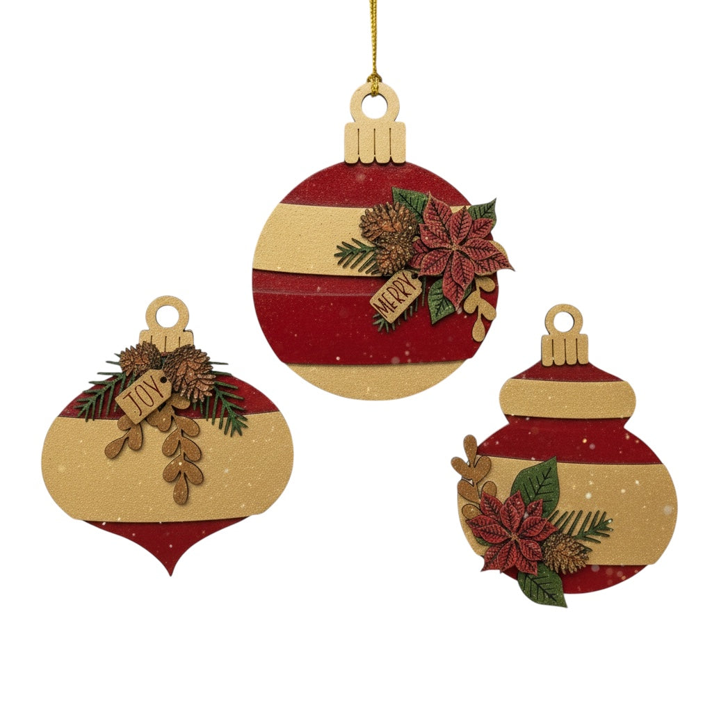 Kit Christmas ball ornament Out of the Wood