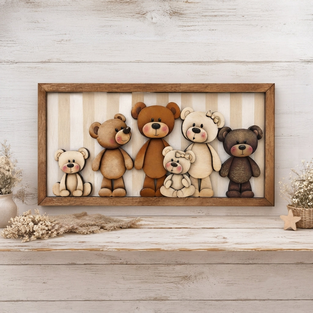 Amici orsi su cornice Out of the Wood