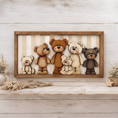 Amici orsi su cornice Out of the Wood