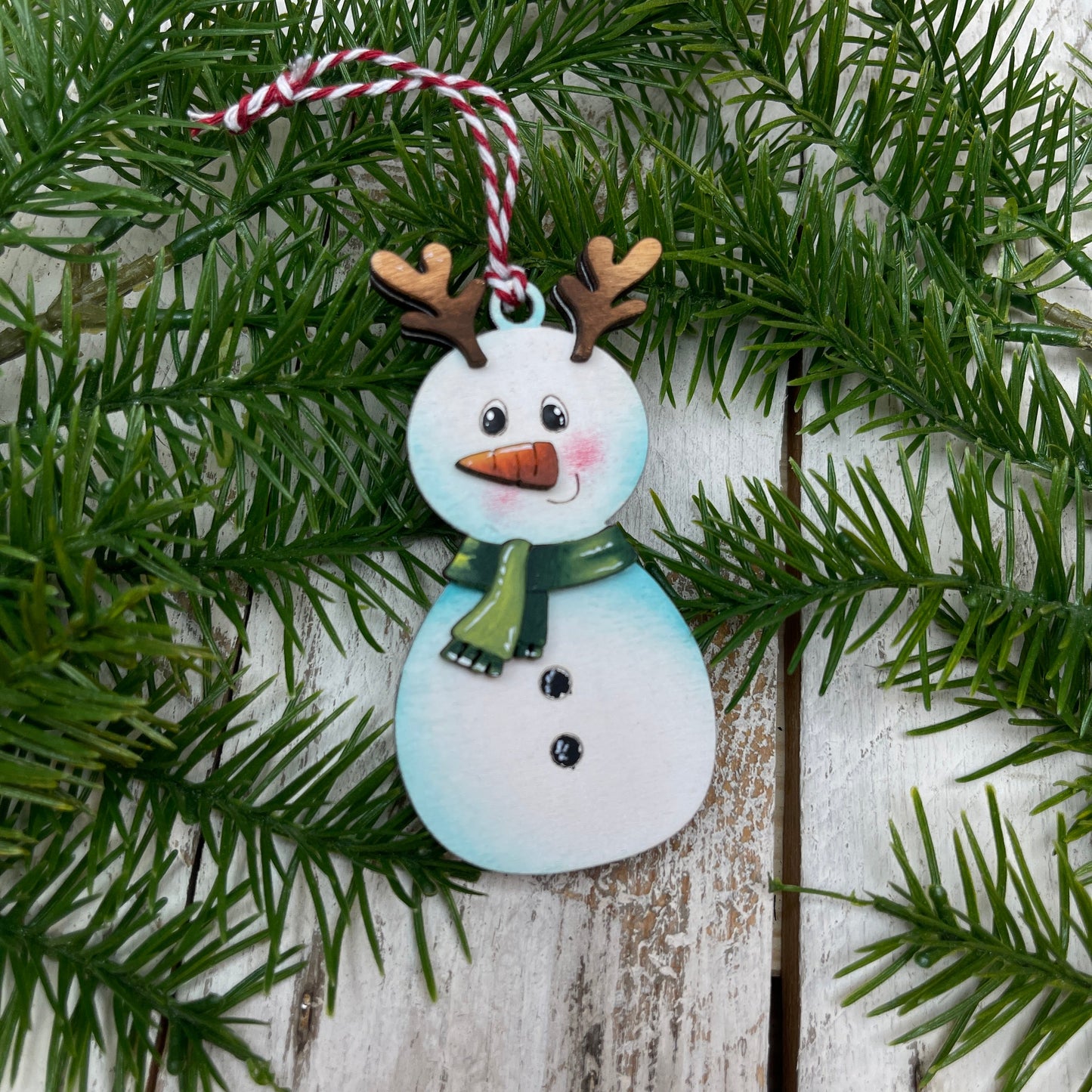 Ornament Snowman natalizi 2 Out of the Wood