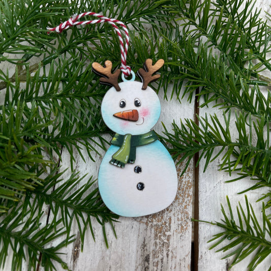 Ornament Snowman natalizi 2 Out of the Wood
