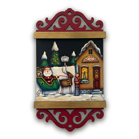 SAGOMA -pattern -“Santas Workshoppe ” by Maxine Thomas Out of the Wood