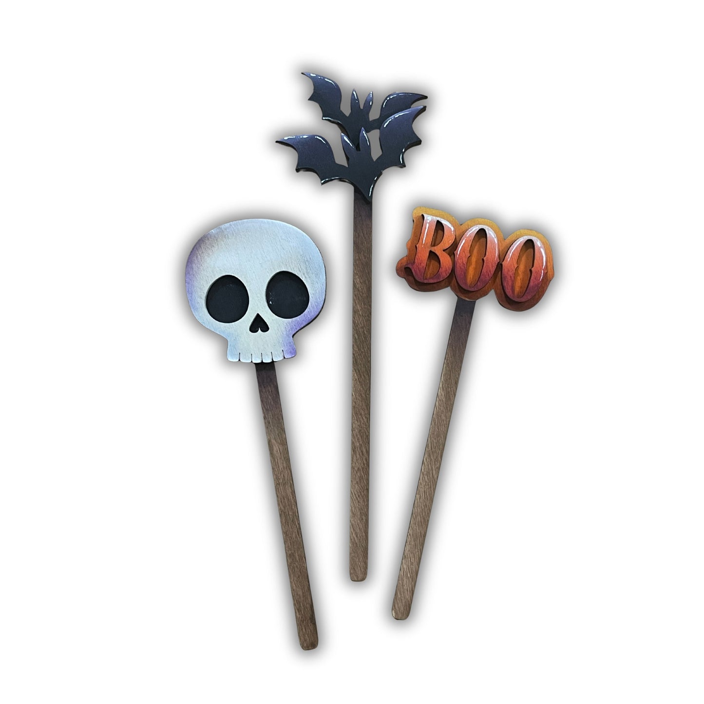Teschio boo pipistrelli calamita/bastoncino per vasi Out of the Wood