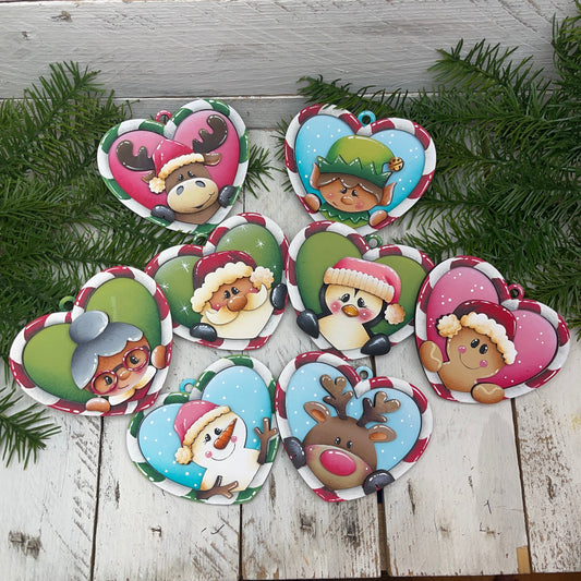 Kit candy cane cuore ornament Out of the Wood