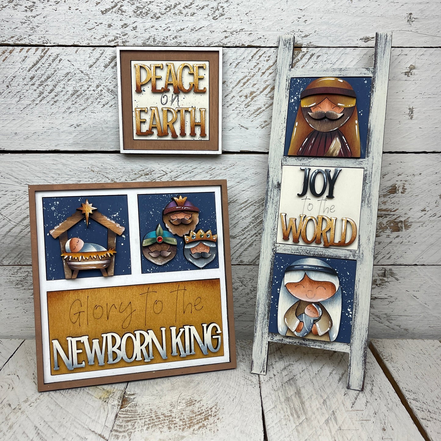 Set nativita inserti quadrati piccoli  6x6 Out of the Wood