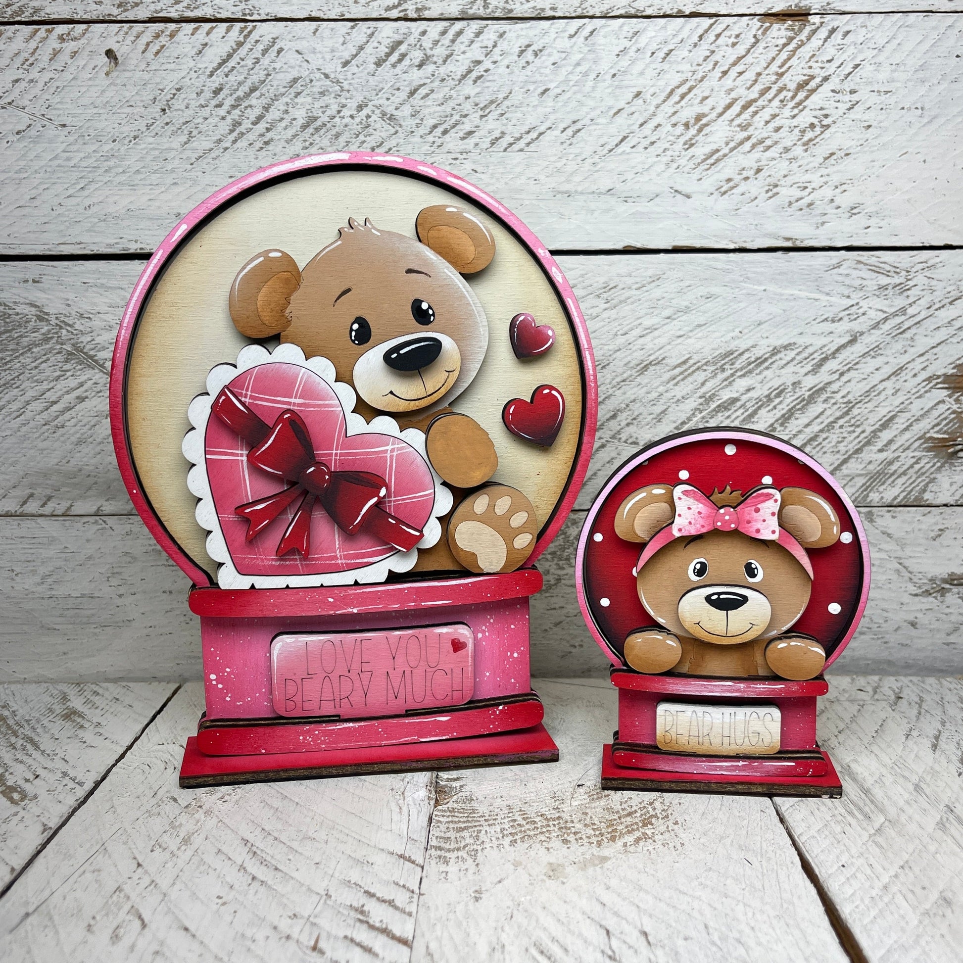 Sagoma orso innamorato  per Snow globe intercambiabile Out of the Wood