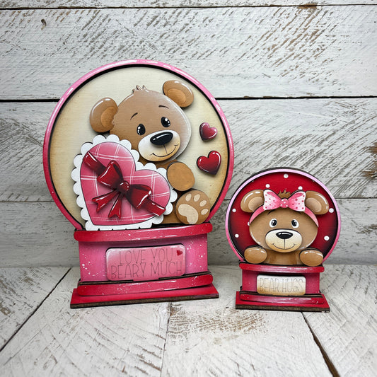 Sagoma orso innamorato  per Snow globe intercambiabile Out of the Wood