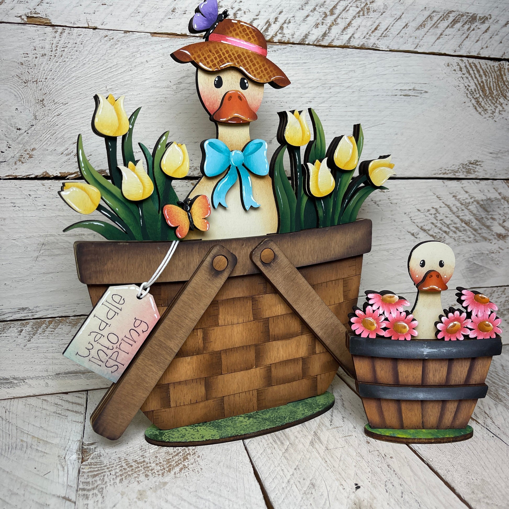 Pannello intercambiabile con oca  e tulipani Out of the Wood