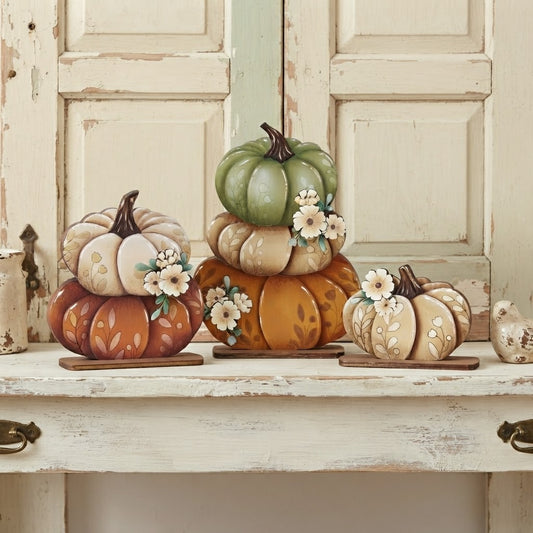 Set zucche decor con piedistallo Out of the Wood