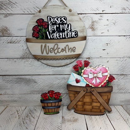 Pannello intercambiabile con rose San Valentino Out of the Wood