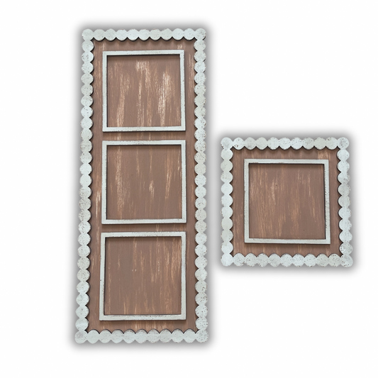 Cornice a tondi per inserti quadrati grandi 10x10cm Out of the Wood