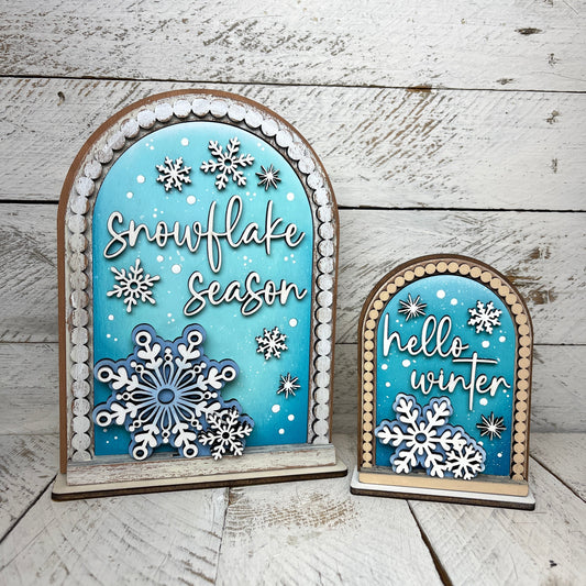 Pannello snowflake  per cornice intercambiabile Out of the Wood