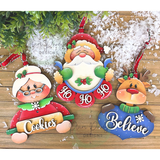 North pole Christmas ornaments Out of the Wood