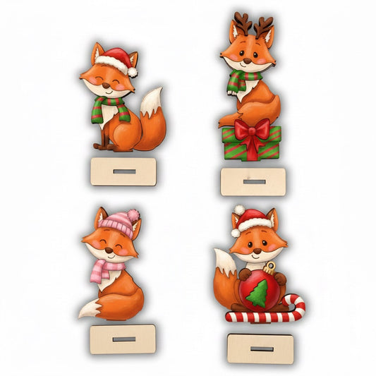 Volpi natalizie con piedistallo Out of the Wood