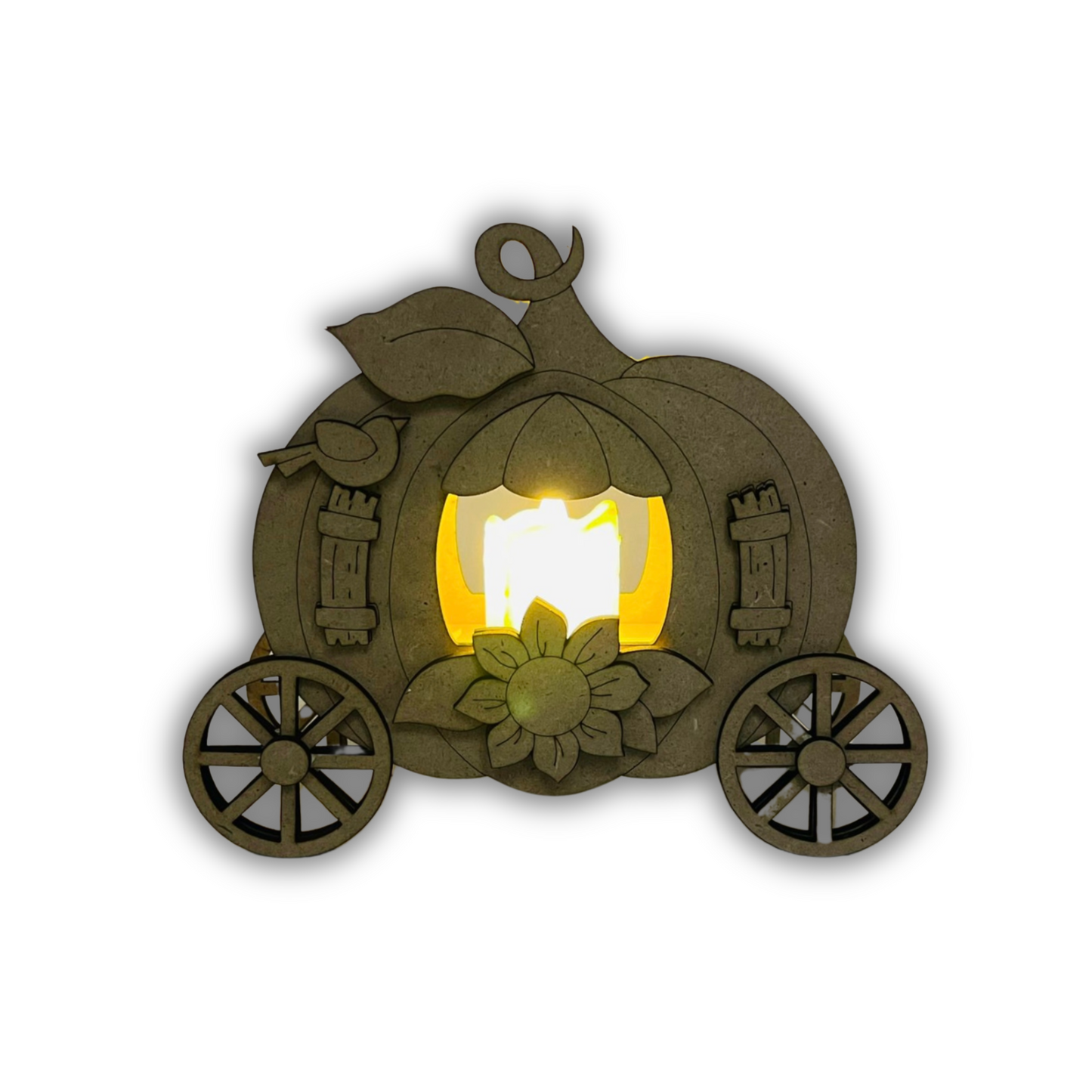 Pumking carriage tea light Out of the Wood