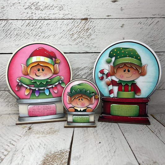 Sagoma elfi natalizi per Snow globe intercambiabile Out of the Wood