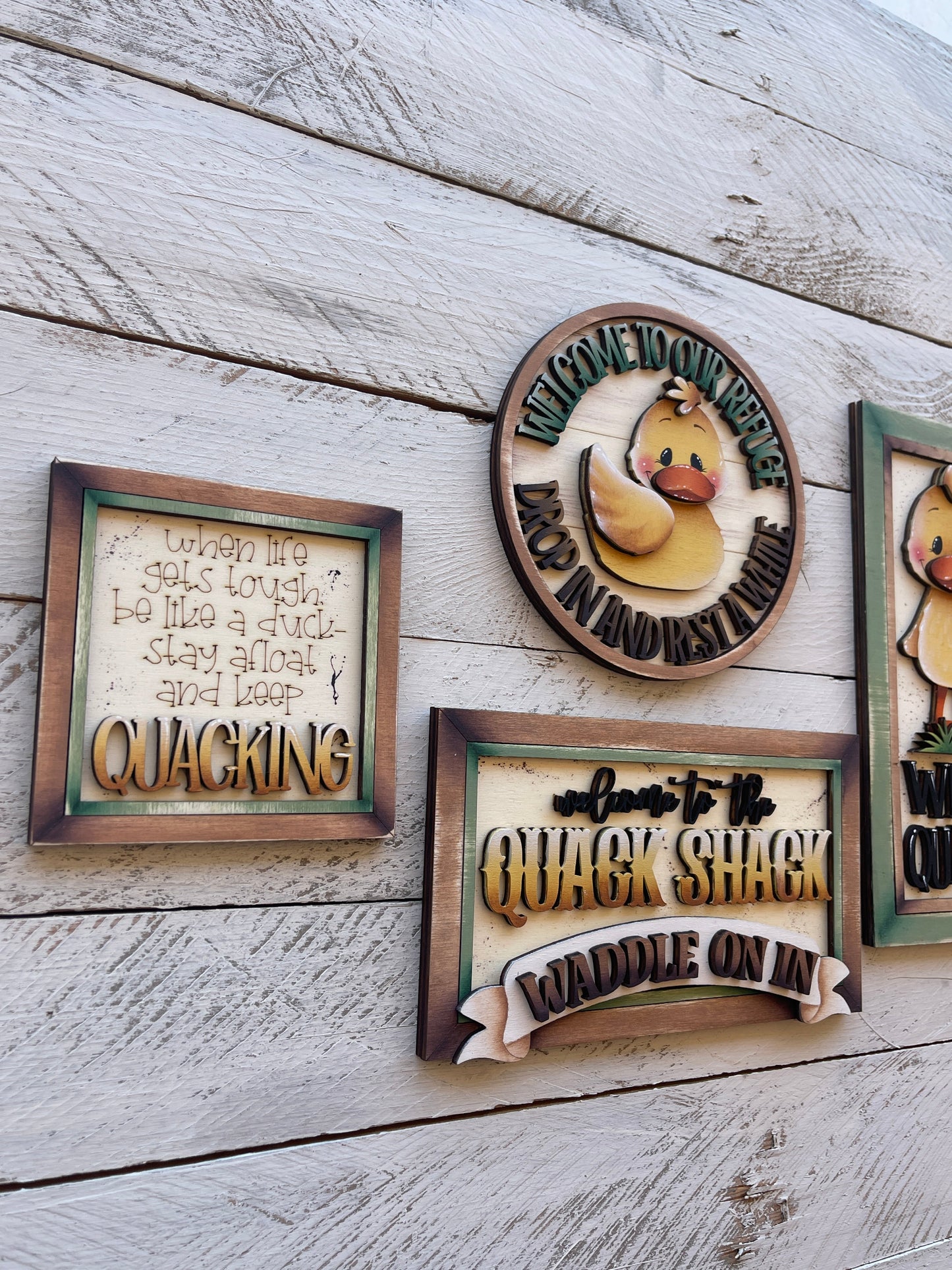 Kit  targhe papere “Quack Shack” Out of the Wood