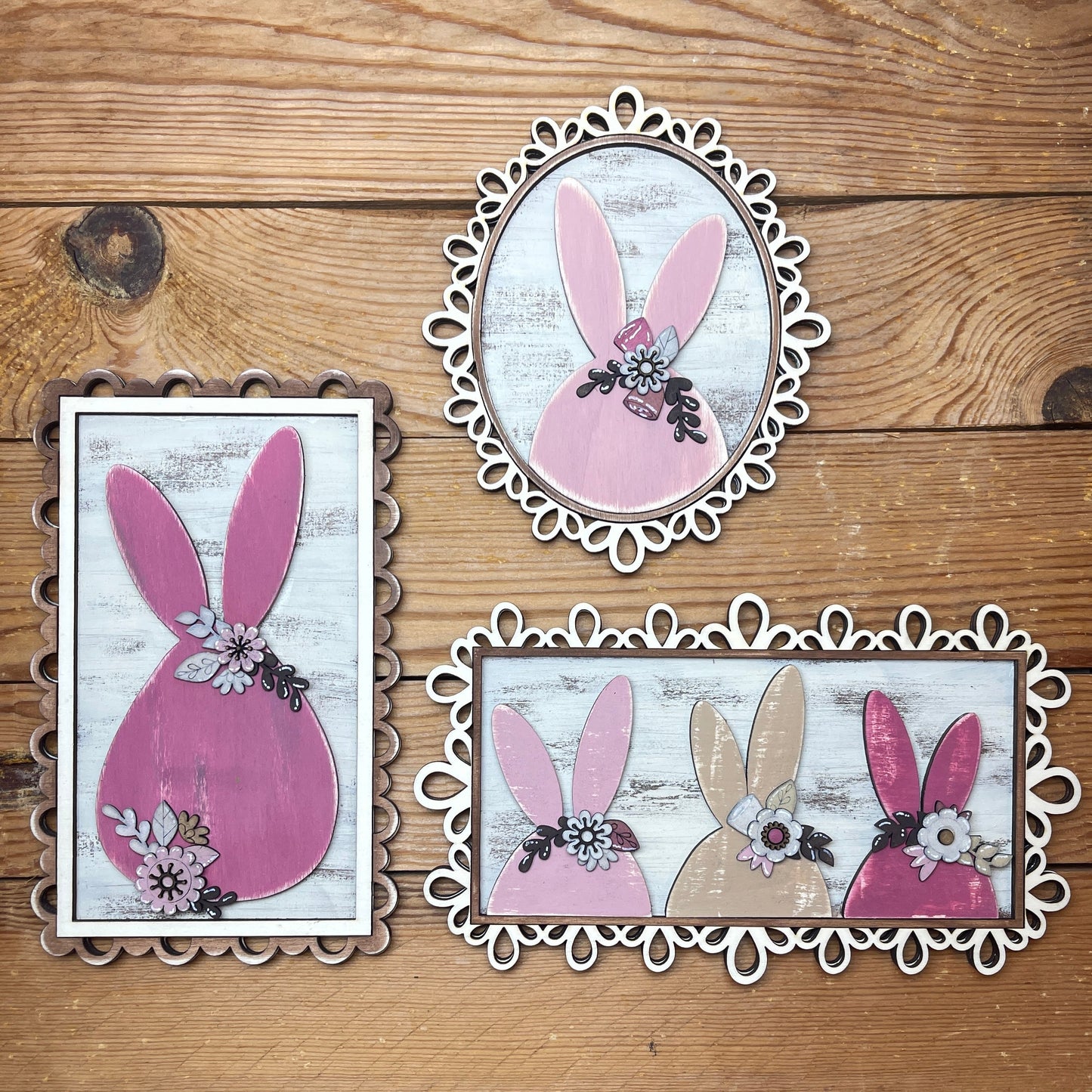 Targhe coniglio merletto Out of the Wood