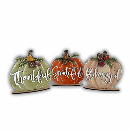 Zucche Thankful Blessed Grateful Out of the Wood