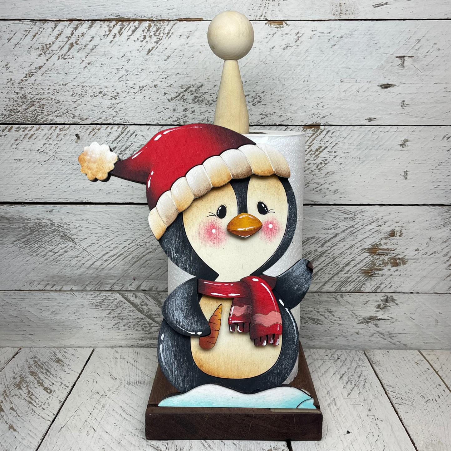 Sagoma per porta scottex pinguini natalizzi Out of the Wood