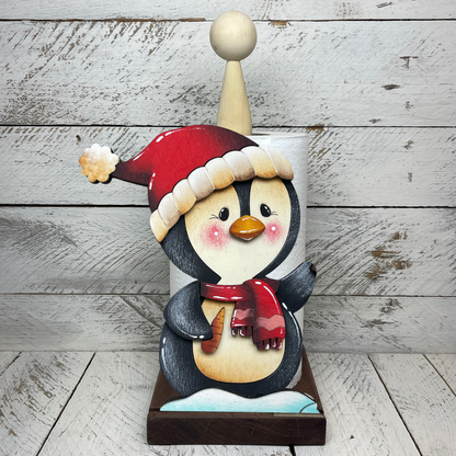 Sagoma per porta scottex pinguini natalizzi Out of the Wood