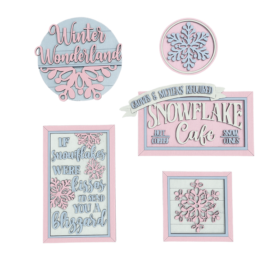 Targhe Winter snowflake Out of the Wood